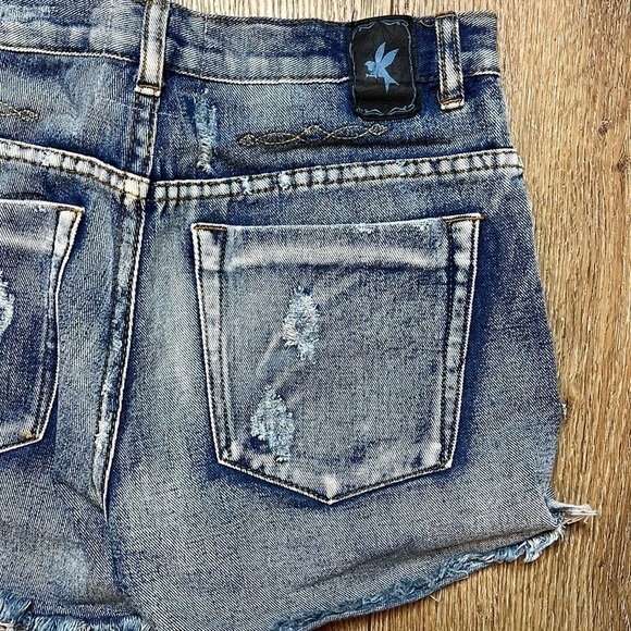 One by One Teaspoon Jeans Cut-Off Shorts Size 28 - Picture 4 of 6